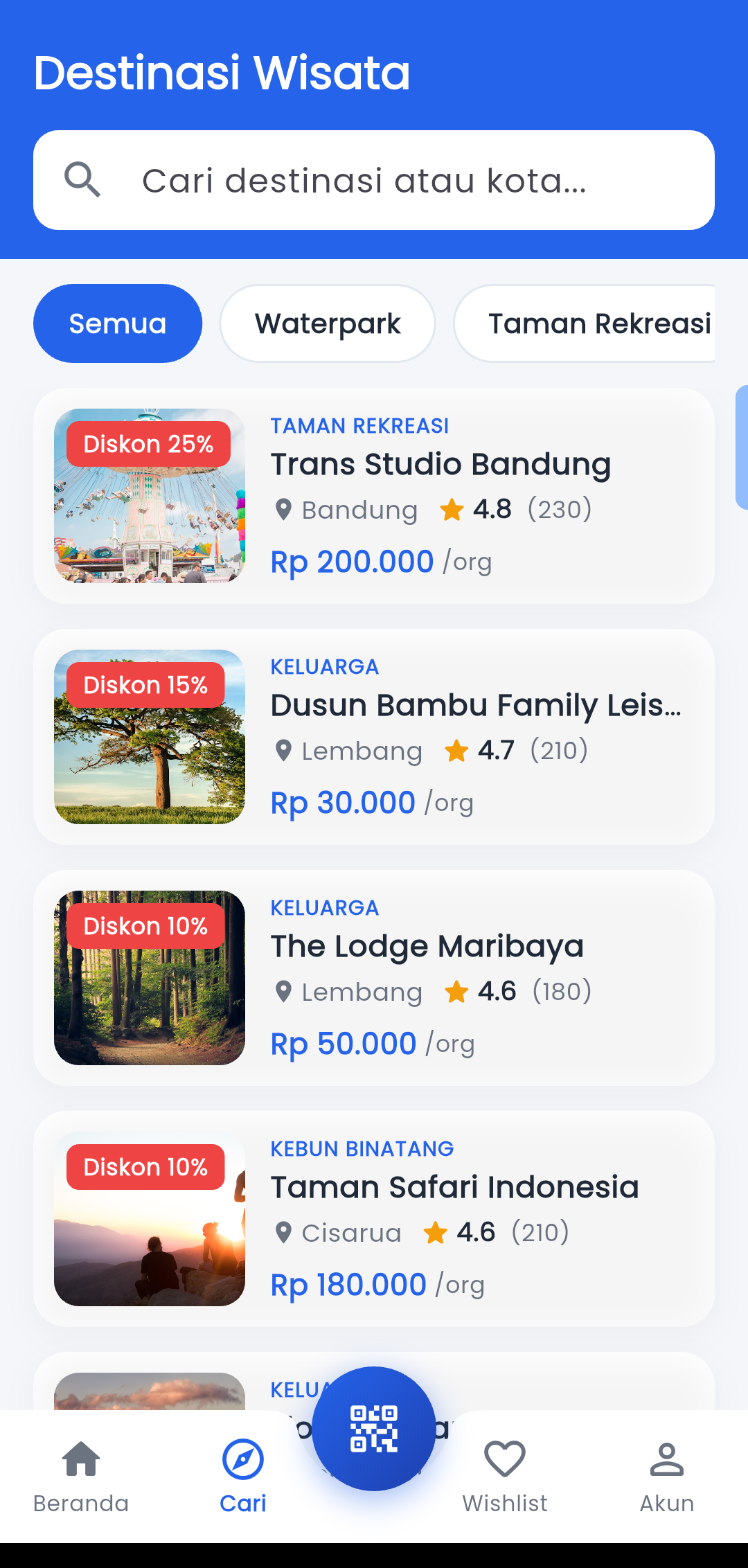 Tampilan aplikasi PUTRI CONNECT